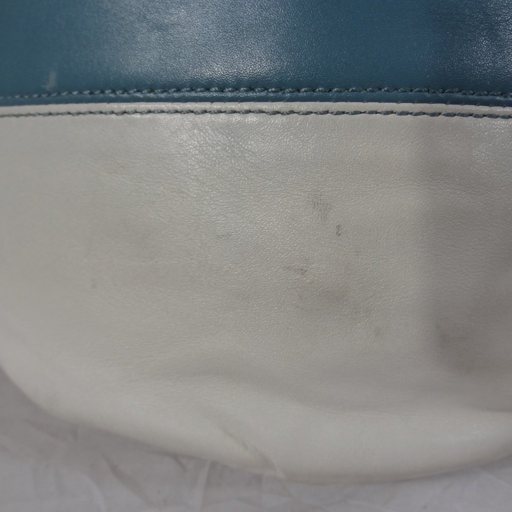 Coach F13357 White Blue Rugby Duffle Bucket Bag - Picture 4 of 12